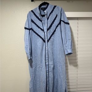 Pomander Place Jolene Chambray Midi Dress, XS